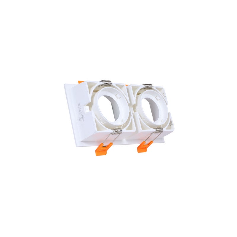 Jana Light Empty fixed spotlight, 2 eye, Rectangular plastic, plain white, Jana  Light LT-231 quantity 3 - Image 3